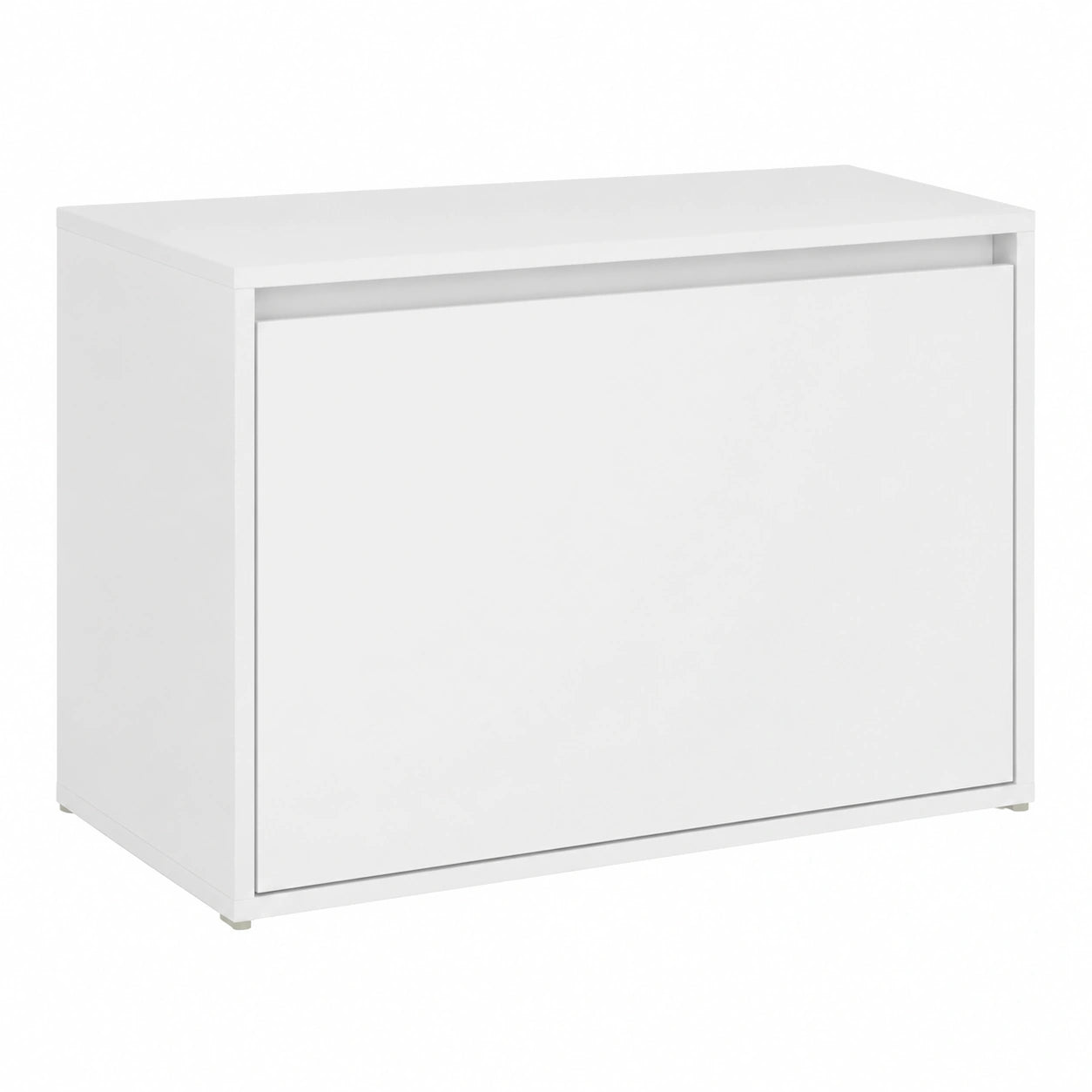 Tomostar Holz-Aufbewahrungsbank mit Sitzfunktion, 80 x 40 x 45 cm, Weiß