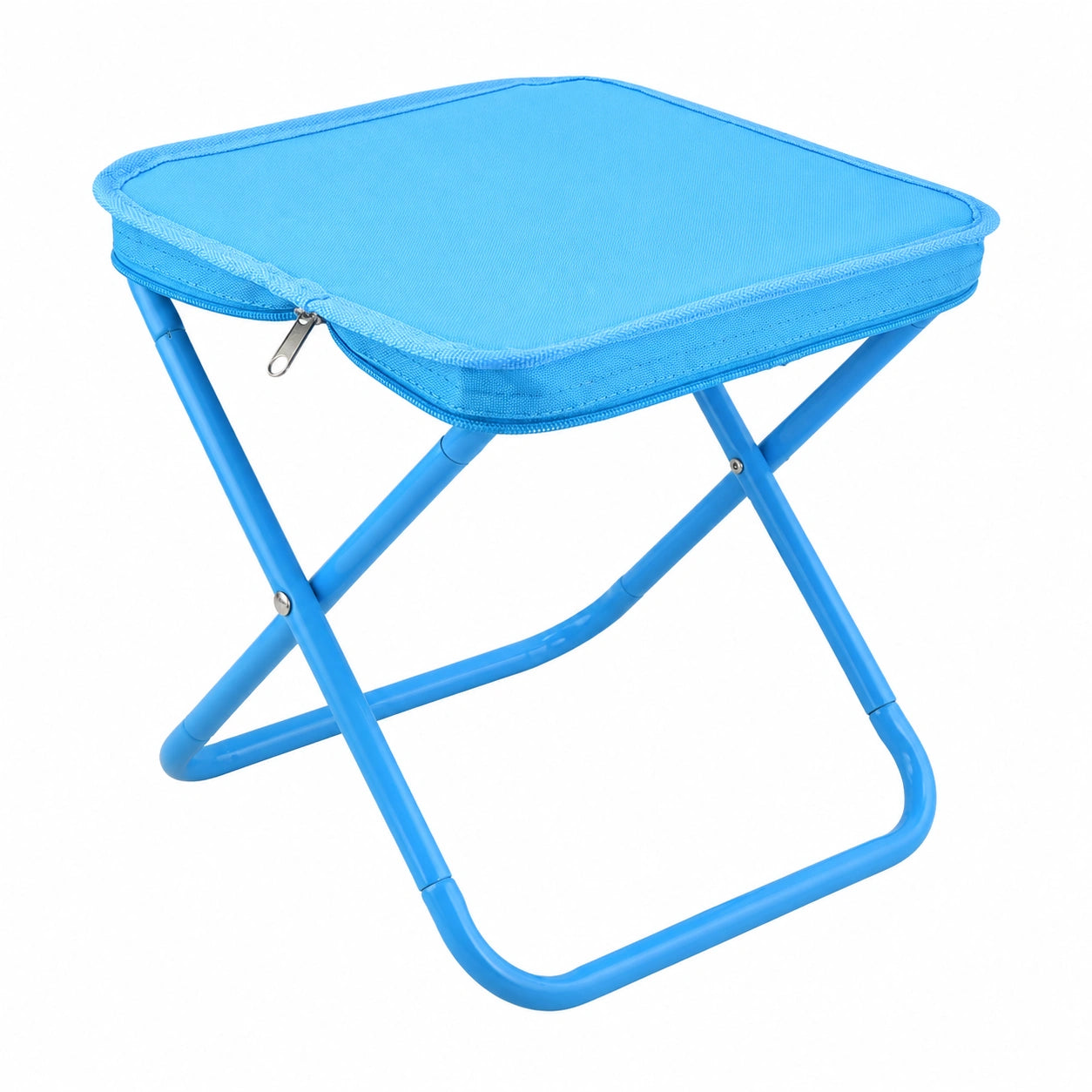 Leichter Klapphocker für Camping und Outdoor, Mini Faltstuhl für Picknick und Reisen in Blau
