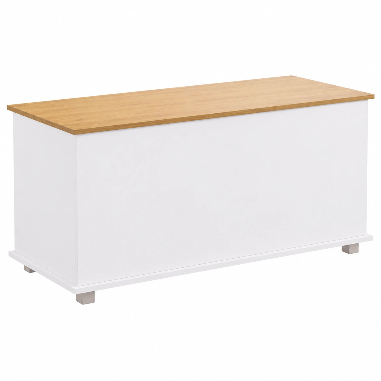 Vida Designs Arlington Aufbewahrungstruhe aus Holz, Sitzbank und Fußhocker, ideal für Decken und Spielzeug, Weiß