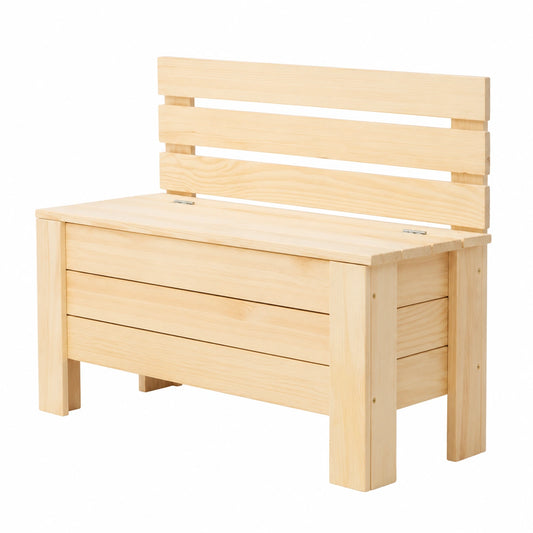 Holz-Aufbewahrungsbox für Garten, Kiefernholz, Natur, 71x54x29 cm, 111 l