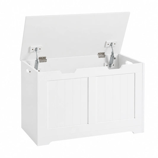 Mondeer Schuhbank mit Stauraum, Sitztruhe für Flur, Badezimmer und Wohnzimmer, Weiß 72x36x48 cm