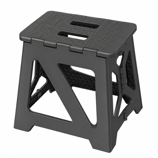 BLACKSPACE Klapphocker 33cm Höhe, Schwarz
