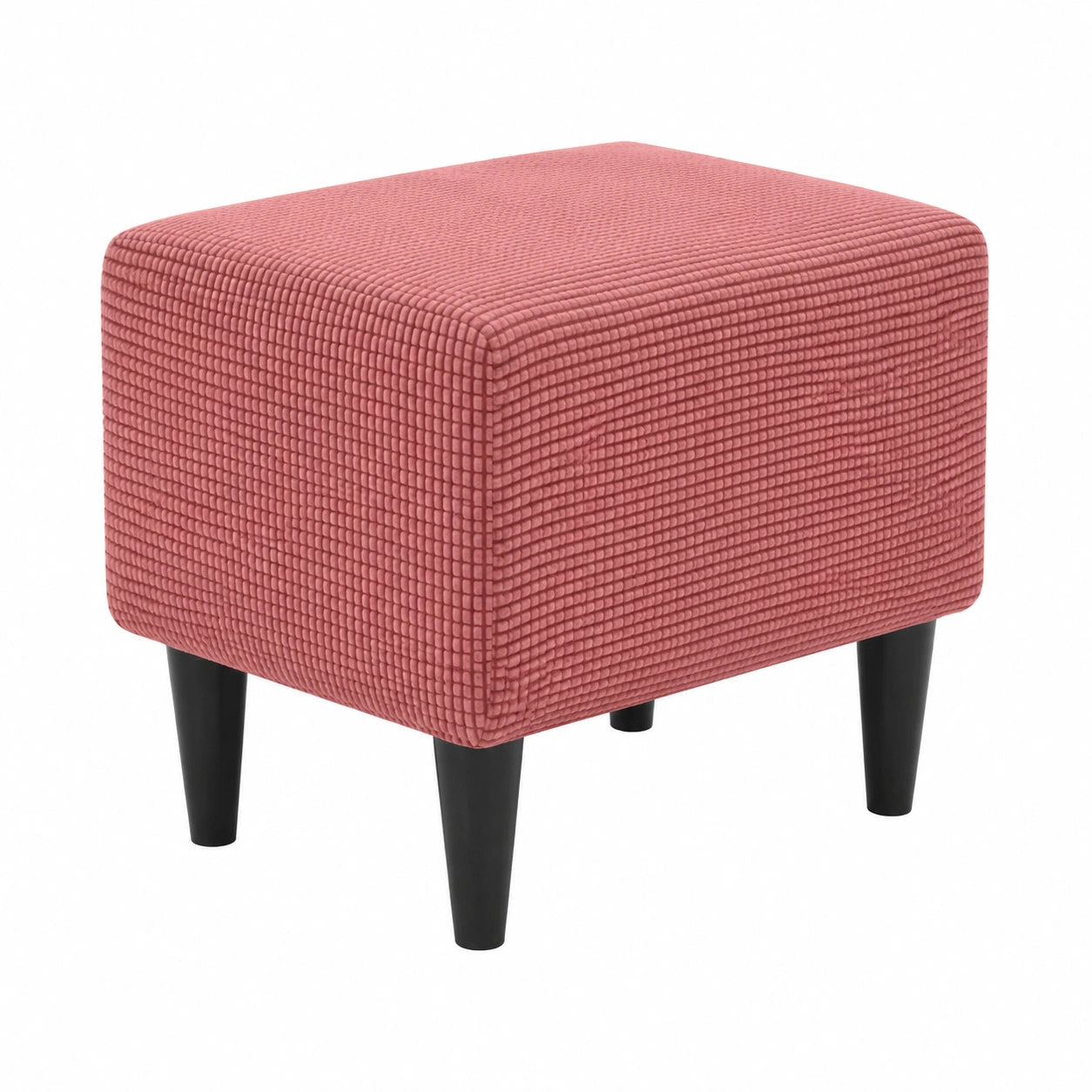 Elastische Ottomane Schonbezug für Hocker, Strapazierfähig und Pflegeleicht, Ideal für Haustiere - Rosa, Klein