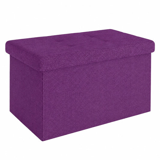 Faltbare Sitzbank mit Stauraum, 49x30x30 cm, Lila