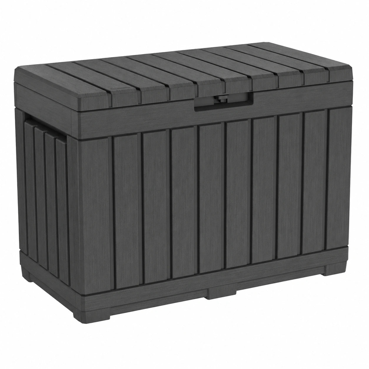 Koll Living Kentwood Gartentruhe 190L Anthrazit - Wasserdicht & Belüftet für Kissen, Werkzeuge & Spielzeug
